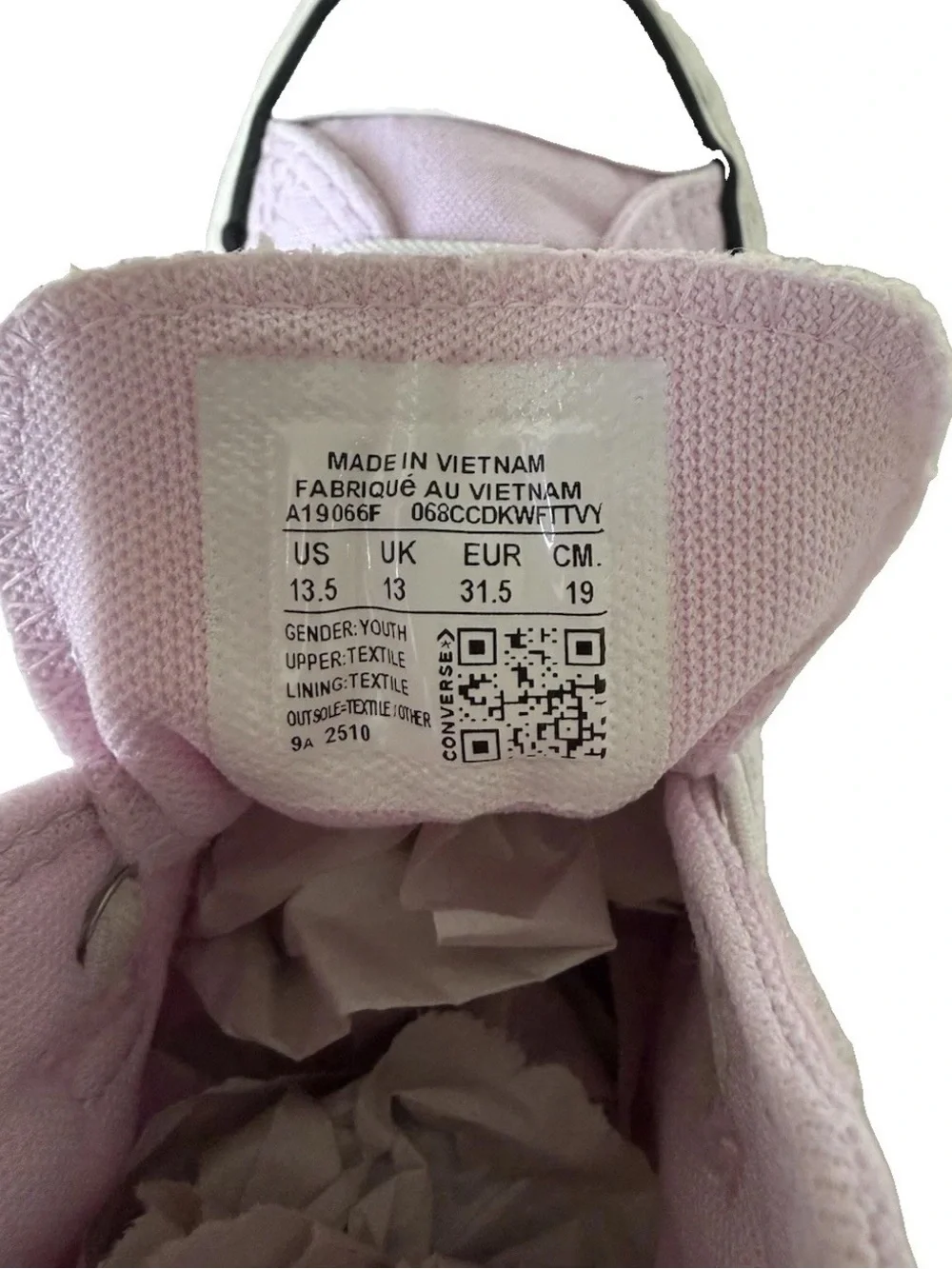 Converse Chuck Taylor All Star Hearts & Roses Easy On 13.5 Pink